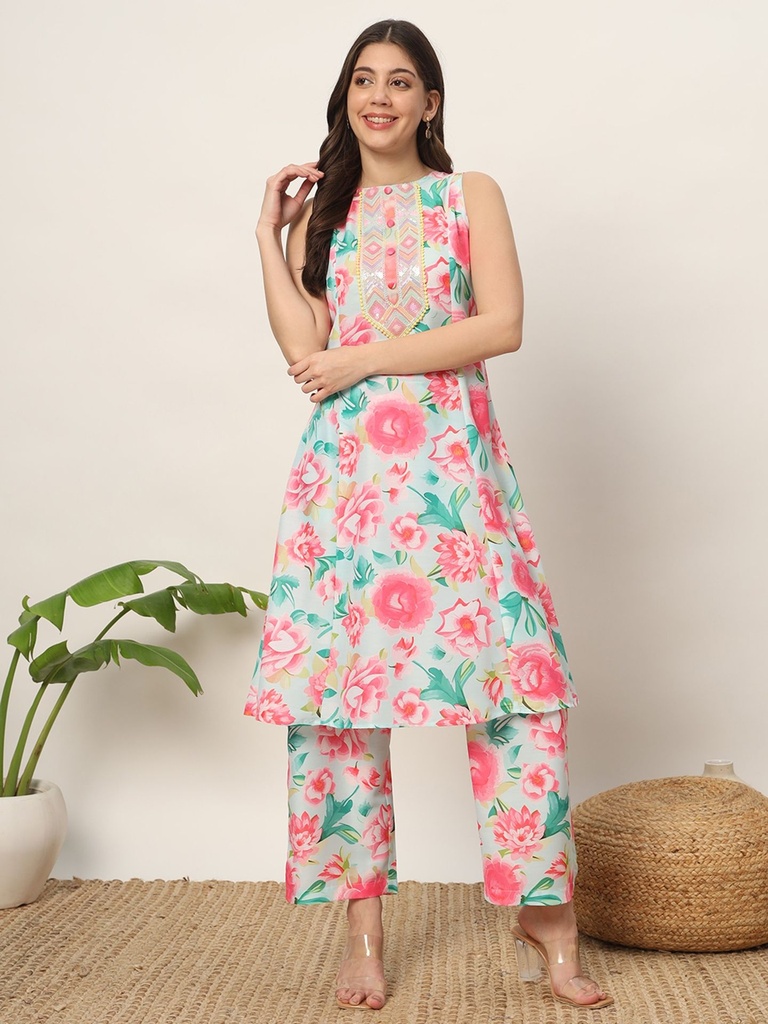 Floral Printed Cotton Kurti 4